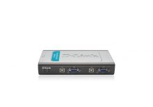 DLINK 4PORT USB KVM SWITCH, incl. 2x cable