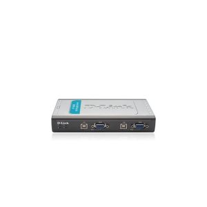 DLINK 4PORT USB KVM SWITCH, incl. 2x cable
